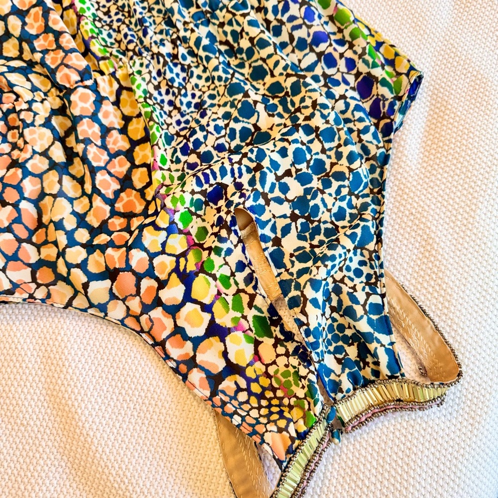 HD IN PARIS Anthropologie Mayacamas Multicolor Beaded Maxi Dress - Picture 11 of 16
